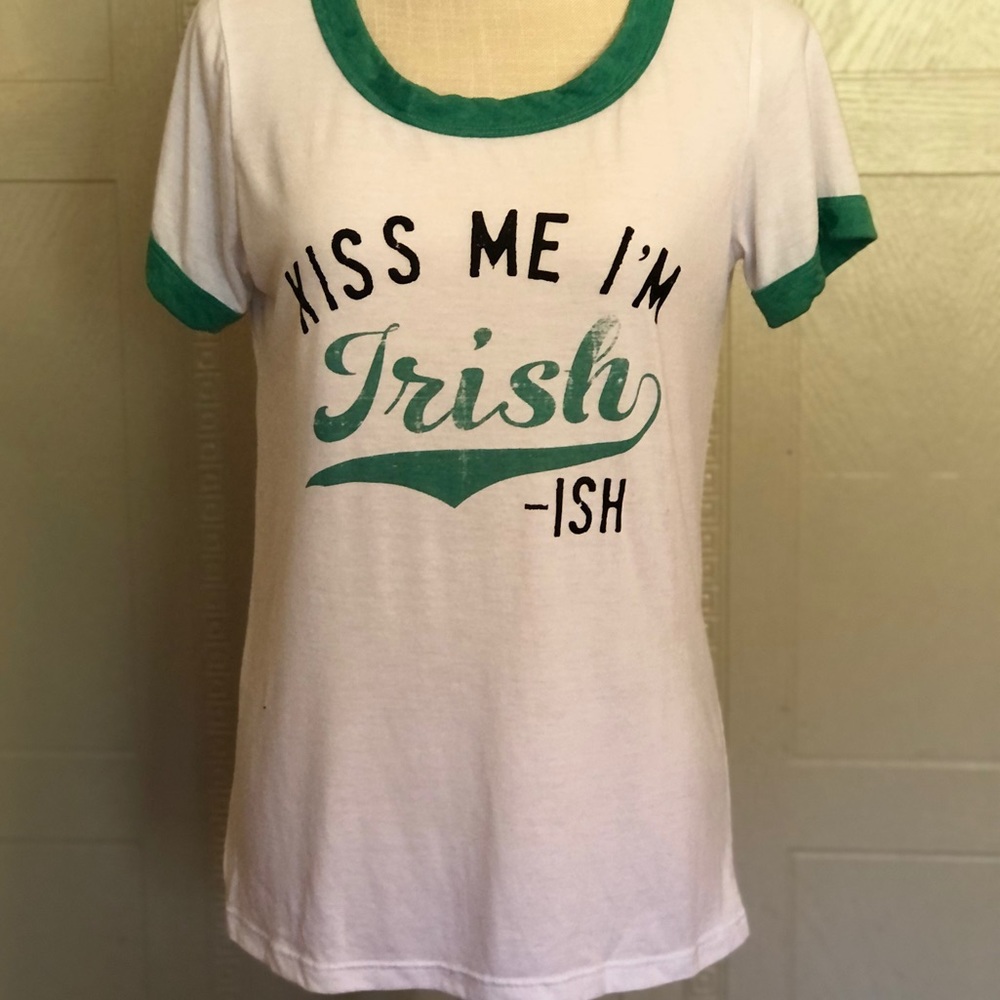 Grayson Threads White Tee with Green Trim and Graphic